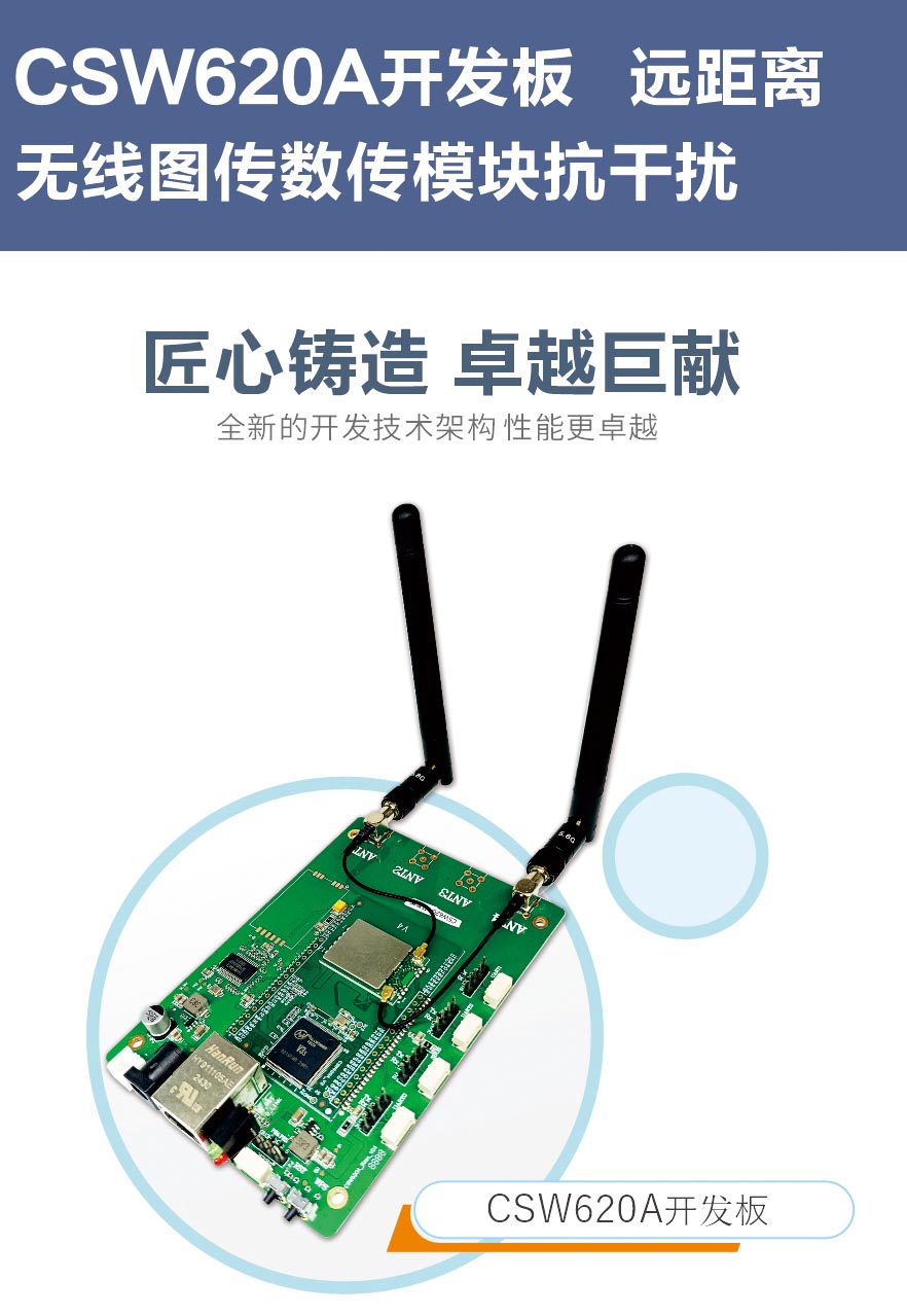 机器狗远距离无线数字图传开发板12KM无线通信模块